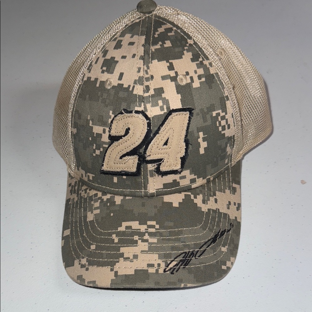 Chase Authentics Camo Mesh Hat with Number 24